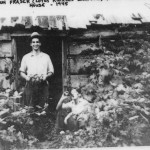 Frank and Don Fraser (Lotus Ruckle's brothers) at the Menhinick cider house in 1945. Cory Menhinick came to Salt Spring Island in 1920 purchasing a large parcel of land near the Beaver Point Hall, comprising what is not Wave Hill Farm. Lots of farmers made cider on Salt Spring, but none made it as clear and sparkling as Cory did. His favourite apples, the Gravensteins were fermented with barley sugar to create a cider that has been called, “the best champagne.’ Cider sold for 75cents a gallon and that was the main farm income in the1920’s, helping to put food on the table. In the 1930’s, cider parties were popular on Salt Spring. Lotus Ruckle spent here teenage years on the farm, as Cory was her step father.
