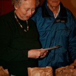 Jill Willmott and the late Dick Willmott getting labels organized Photo by Jan Mangan